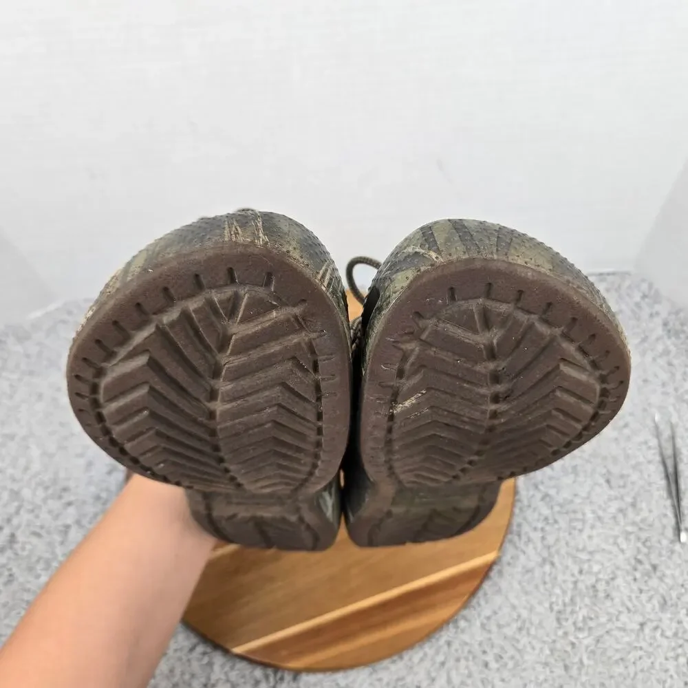 Crocs Mens 8 Camo Leather Islander Pitcrew Advantage Max-4 Realtree Comfort Clog